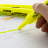 BAZIC Highlighter Yellow Desk Style - Chisel Tip Broad Fine Line Marker (12/Pack), Total 12-Count