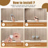 Set 2 of Stainless Steel Suction Cup Grab Bars for Bathroom and Cabinet Use