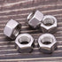 10# 24 Stainless Steel Finished Hex Nut, 304 Stainless Steel 18-8, Bright Finish, Full Thread, 50 Pcs