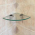 6" 6" 3/8" Dulles Glass x Quarter Round Floating Glass Shelf - Shelf Only - Tempered - Thick - Flat Polished Glass