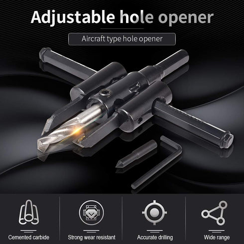 KATUR Adjustable Circle Hole Cutter Saw Kit, 30mm to 120mm, Wood Drywall Drill Bit Saw