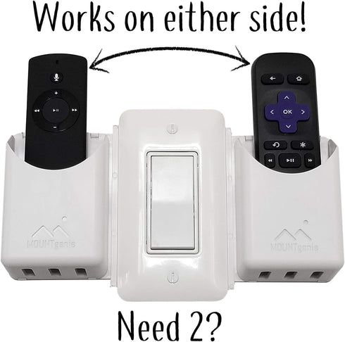 The No-Screwups Remote Control Holder by Mount Genie (White): Wall Mount with No Damaging Screws or Tape