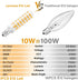 E12 100W Dimmable Bulbs C7 3000K 10W 1000 T6 Bulbs 6 Pack Replacement LED Candelabra Warm White Lumen LED Chandelier