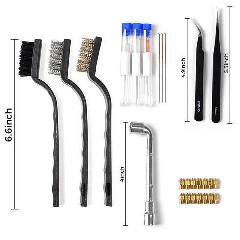 Twotrees 41 Piece 3D Printer Tool kit, Diverse 3D Printer Nozzle Cleaning Kit and Repair Tool Set, Including Tool Box, for 3D Printer Assembly, Cleaning, Trimming, etc