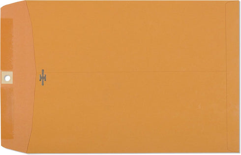 Clasp Envelopes – 30 Pack - 9.5x12.5 Inches Brown Kraft Catalog Envelopes with Clasp Closure & Gummed Seal