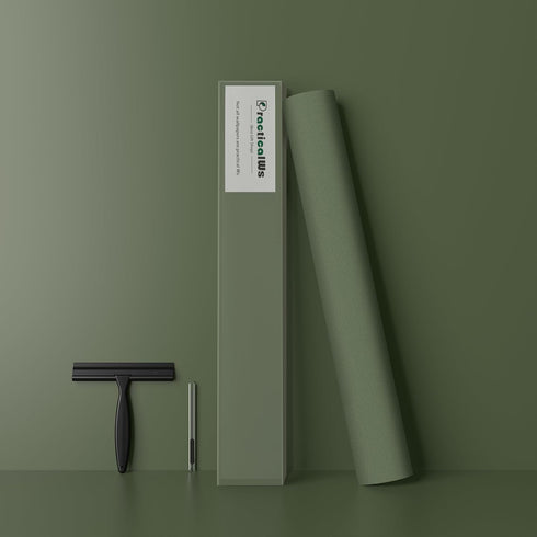 practicalWs Green Contact Paper, Peel and Stick Wallpaper with Tools, Modern Removable Wallpaper for Bedroom