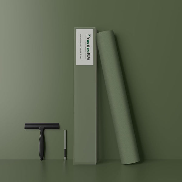 practicalWs Green Contact Paper, Peel and Stick Wallpaper with Tools, Modern Removable Wallpaper for Bedroom