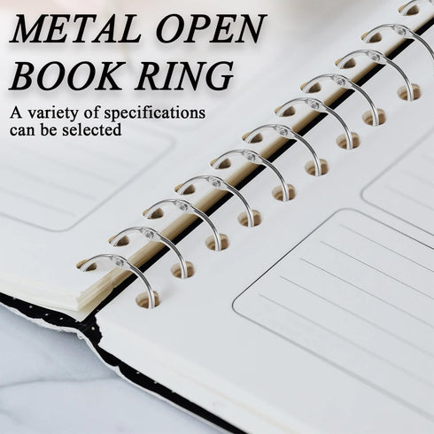 ManTangSun 15 Pack 5/8" 16mm Mini Binder Rings Metal Loose Leaf Loop Book Ring for Flash Card Index, Silver