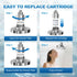 Shimmering 1-Pack High Output Shower Filter Replacement Cartridge Bath Water Filter Element Reduces Chlorine, Restores