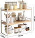 YGYQZ Wood Office Desk Shelf Organizer, Cute Dresser Top Storage Rack, Aesthetic Bookshelf for Women, Men, Kids