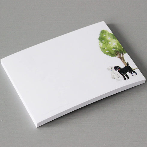 POODLE STICKY NOTES - 4" x 3" Notepad with 50 Sheets - Gift for Dog Lovers (2, POODLES in Black & White)