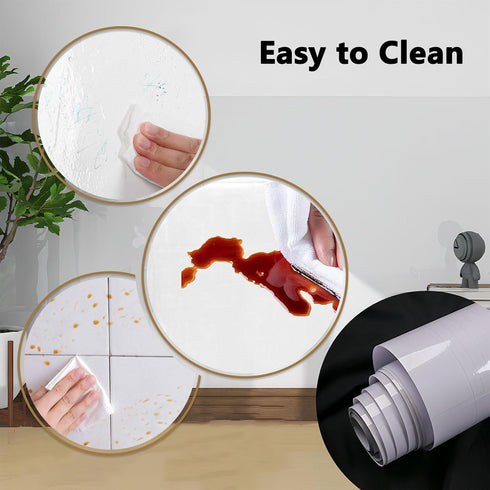 Clear Contact Paper, 15.8" Peel and Stick Wallpaper for Bathroom, Removable Transparent Wall Protective Film