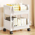 Generic 2/3/4 Tier Rolling Utility Cart Organizer, Rolling Book-Cart, Mobile Storage Shelf With Lockable Caster Wheels