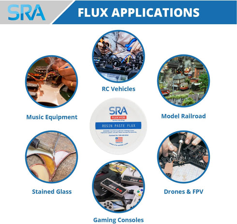 SRA Solder 135 Rosin Paste Soldering Flux for Electronics, No Clean Flux for Circuit Boards and Copper Wire