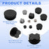 24Pcs 1-1/4"(31.8mm) uxcell Plastic Hole Plug, Round Tubing Inserts, Furniture End Cap Protection Glide for Chair Sofa