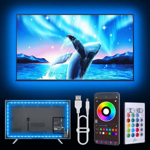 GANZQH 20FT Led Lights for TV, TV Backlight for 32-80 Inch, USB Led