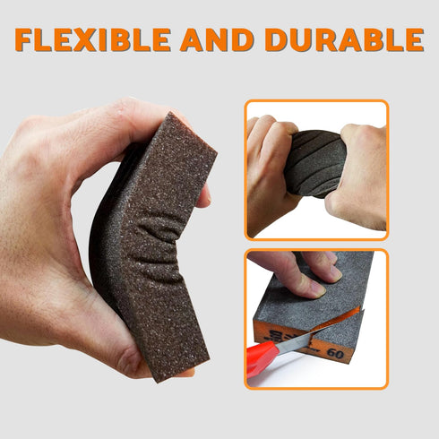 6 Pack 60 80 120 180 220 320 Set Sanding Sponge by S&F STEAD & FAST, Sanding Blocks for Wood Drywall Metal Coarse