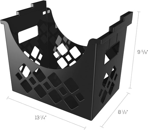 Deflecto Sustainable Office Desktop File Organizer, 9.6" x 13.3" x 8.5", Black