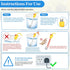 1000W Immersion 304 5 Swimming Water Heater, Portable Bucket Heater with Stainless Steel, for Teapot Water, Glass Pot