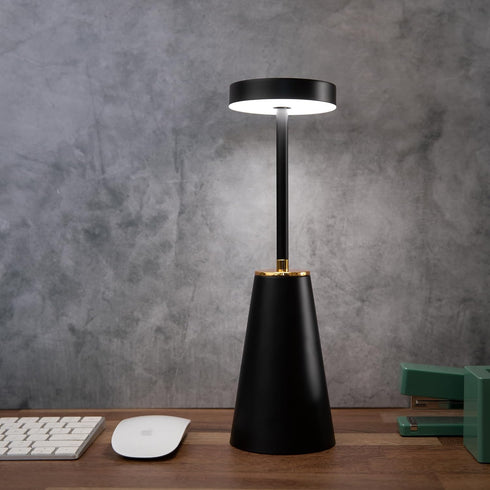 Dimmable 3 LED Wireless Table Light - USB-C Rechargeable Lamp Cordless - Touch Sensor - Portable - Brightness Modes