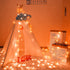 200 LED Halloween Lights, 66ft Orange String Lights, 8 Modes, Plug-in Waterproof for Christmas Halloween Decorations