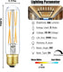 XININSUN T10 LED Bulb, 8W Dimmable Tubular Bulbs, 75-100 Watt Equivalent, 2700K Soft Warm White, 3 Pack