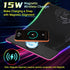 JOYYE 15W Large Gaming Mouse Pad with Magnetic Wireless Charger Fast Charging, RGB Light LED Mousepad Desk Mat, Smooth
