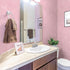 512inL 17.7inW Pink Wallpaper Silk Embossed Floral Pink Contact Paper Peel and Stick Self Adhesive Wallpaper