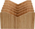 MobileVision Bamboo Paper Holder and Label Organizer, 5 Wide Dividers for Office Organization and Storage
