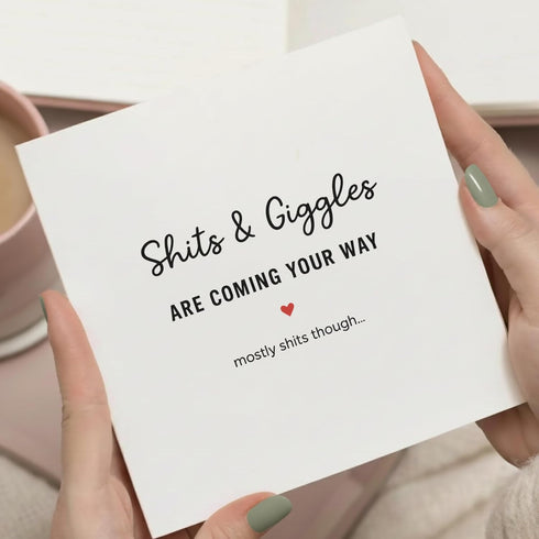 TEEMI -Funny Sh*ts & Giggles Baby Shower Card for New Mum, Card for New Baby, Hello Pregnancy Cards