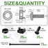 120Pcs M6 x 16mm Rack Mount Cage Nuts, Screws, Washers, and Self-Locking Cable Ties for Server Cabinets