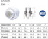 HJ 2PCS PVC Union Coupling, (Socket x Socket) White, Schedule 40 with EPDM O-Ring (2 Inch)