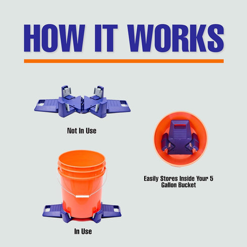 5-Gallon Bucket Vice Bucket Gripper/Holder, Blue