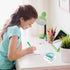 Magnetic Paper Clip Holder for Desk, Cute Office Supplies, 100pcs Gold Paper Clips 28mm (1.1"), Green Paperclips Holder