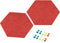 PATIKIL Hexagon Felt Board Tiles, 2 Pack Self Adhesive Wall Bulletin Pin Board with Push Pins