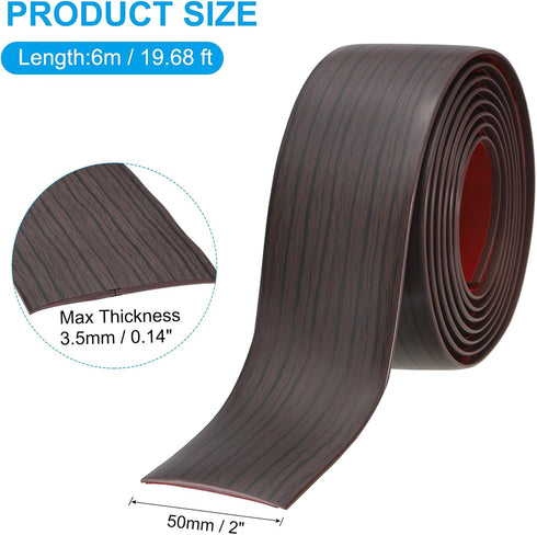 20 2" PATIKIL Self Adhesive Floor Transition Strip ft x Vinyl Flat Divider Flooring for Joining Floor Gaps Carpet