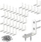 HOME MASTER HARDWARE Stainless Steel Corner Bracket,40pcs L Corner Brace Sets,90 Degree Right Angle Bracket,(1.57