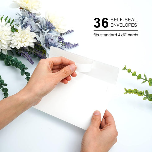 Nihuecne 36 Pack 4" 6" Commencement 6 x Graduation Thank You Cards with Self-adhesive Envelopes for College & High