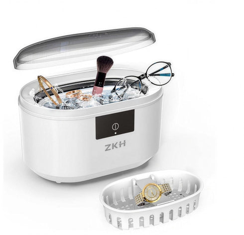 ZKH Ultrasonic Jewelry Cleaner, 48kHz High Frequency Sonic Jewelry Cleaner Machine with