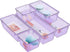 WOWBOX 6 Pack Clear Drawer Organizer Set, Acrylic Storage Trays for Makeup, Cosmetics, Jewelries, Utensils, Office