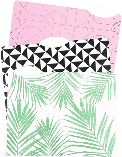 U Brands 3 Tab Files Folders, Modern + Pretty, 24 Count for Organizing Documents