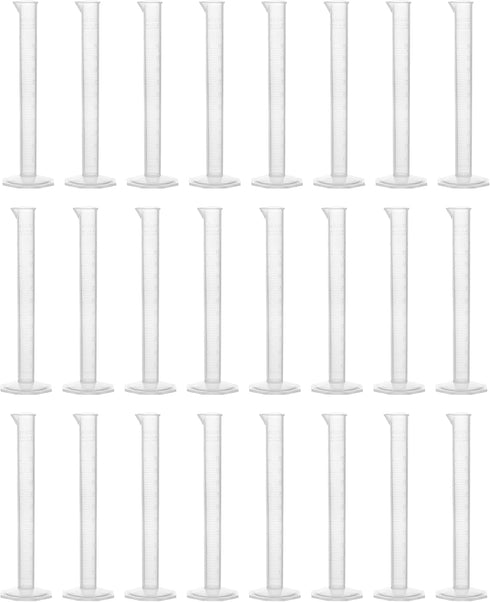 EISCO 24PK Graduated Cylinders, 10mL - Class B Tolerance, Polypropylene Plastic, Industrial Quality.