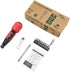 AMIR Cordless Screwdriver Set, Rechargeable Electric Tool Kit with USB Cable and LED Lights, Red