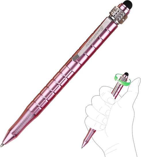 SMOOTHERPRO Stylus Fidget Spinner Pen, Compatible with Parker Refill, Creative Gadget for Office School (Pink)