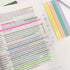 Sticky Long Tabs, 6 Sheet Highlighter Tape, 960 Pcs Translucent Sticky Notes for Annotating Books