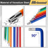 9 PCS Torx Wrench Set, Metric Long Arm Star Key Set T10-T50 with Color-coded Storage Bracket for Bike Repair