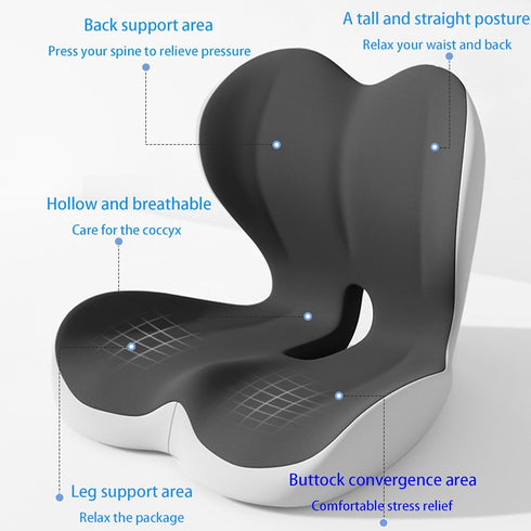 Mogdeker L-Shaped Seat Cushion for Long Sitting,Memory Foam Ergonomic Back Support Driving Seat Cushion for Back