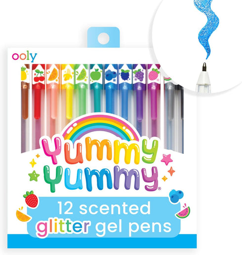 Ooly Scented Yummy Yummy Glitter Gel Pens Set of 12-1.00mm NIB Scented