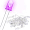 EBOOT 100 Pieces Clear LED Light Emitting Diodes Bulb, 5 mm LED Lamp (Purple)