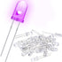 EBOOT 100 Pieces Clear LED Light Emitting Diodes Bulb, 5 mm LED Lamp (Purple)